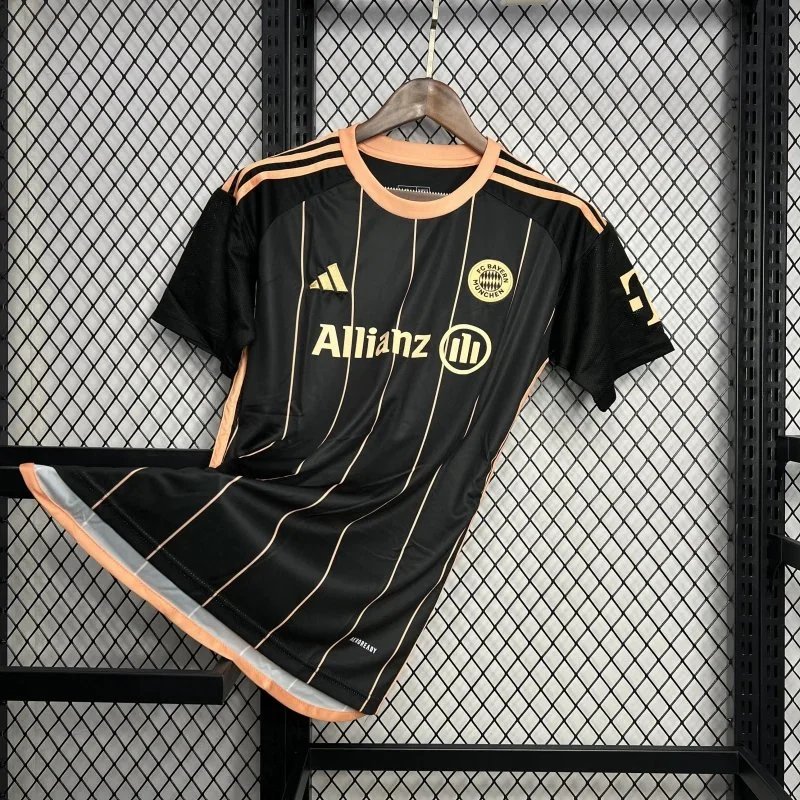 Adidas FC Bayern Munich 2023-24 Third Jersey Black-Gold Stripes