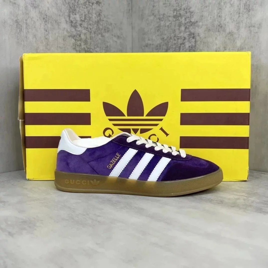 Adidas Gazelle x Gucci Purple Suede Collaboration Sneaker