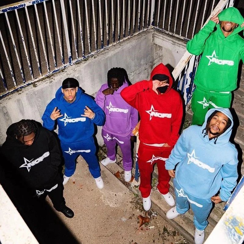 ANCRS Star Logo Hoodie and Jogger Set - Multi-Color