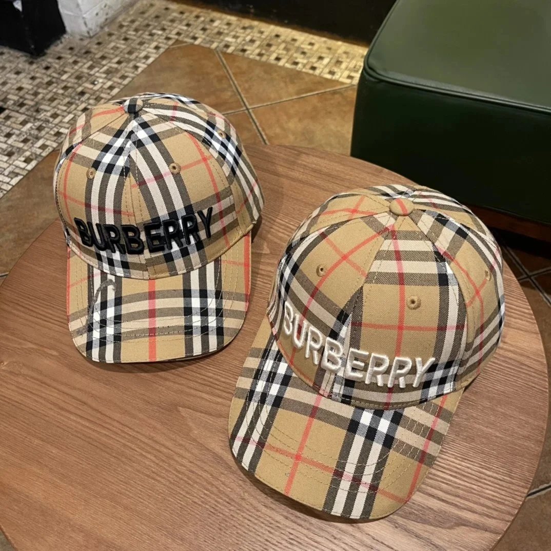 Burberry Vintage Check Baseball Cap with Embroidered Logo