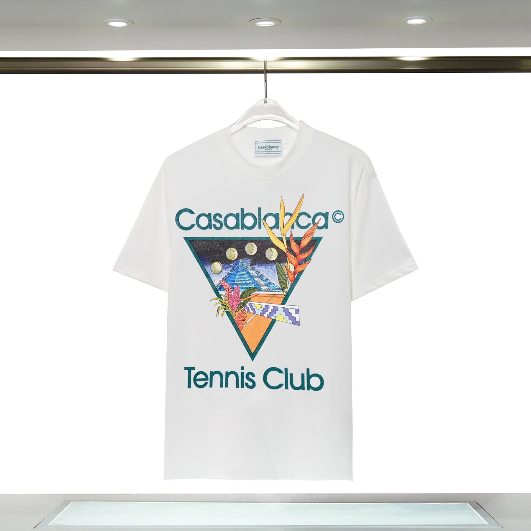 Casablanca Tennis Club Graphic T-Shirt - White