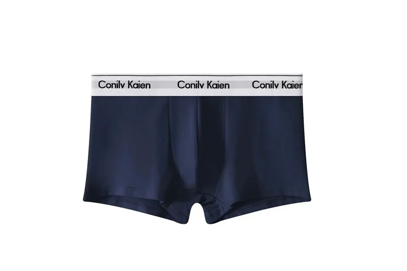 Conilv Kaien Navy Blue Boxer Briefs with Repeating Logo Waistband