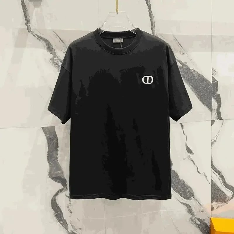 Dior Black Cotton T-Shirt with Interlocking CD Logo