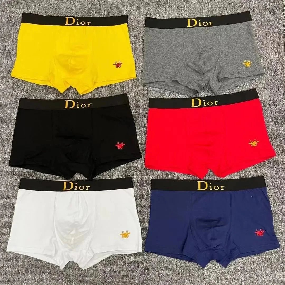 Dior Men's Boxer Briefs with Embroidered Spider Logo - 6 Colors
