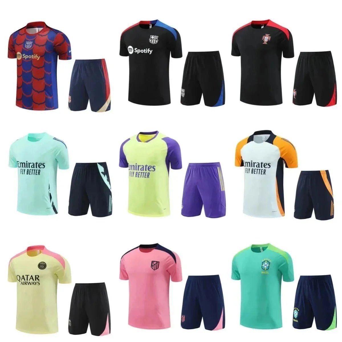 FC Barcelona Spider-Man Inspired Training Jersey and Shorts Set