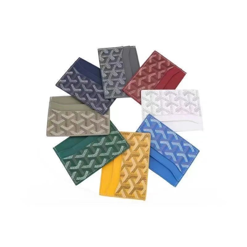 Goyard Saint Louis Card Holder with Chevron Pattern in Multiple Colors