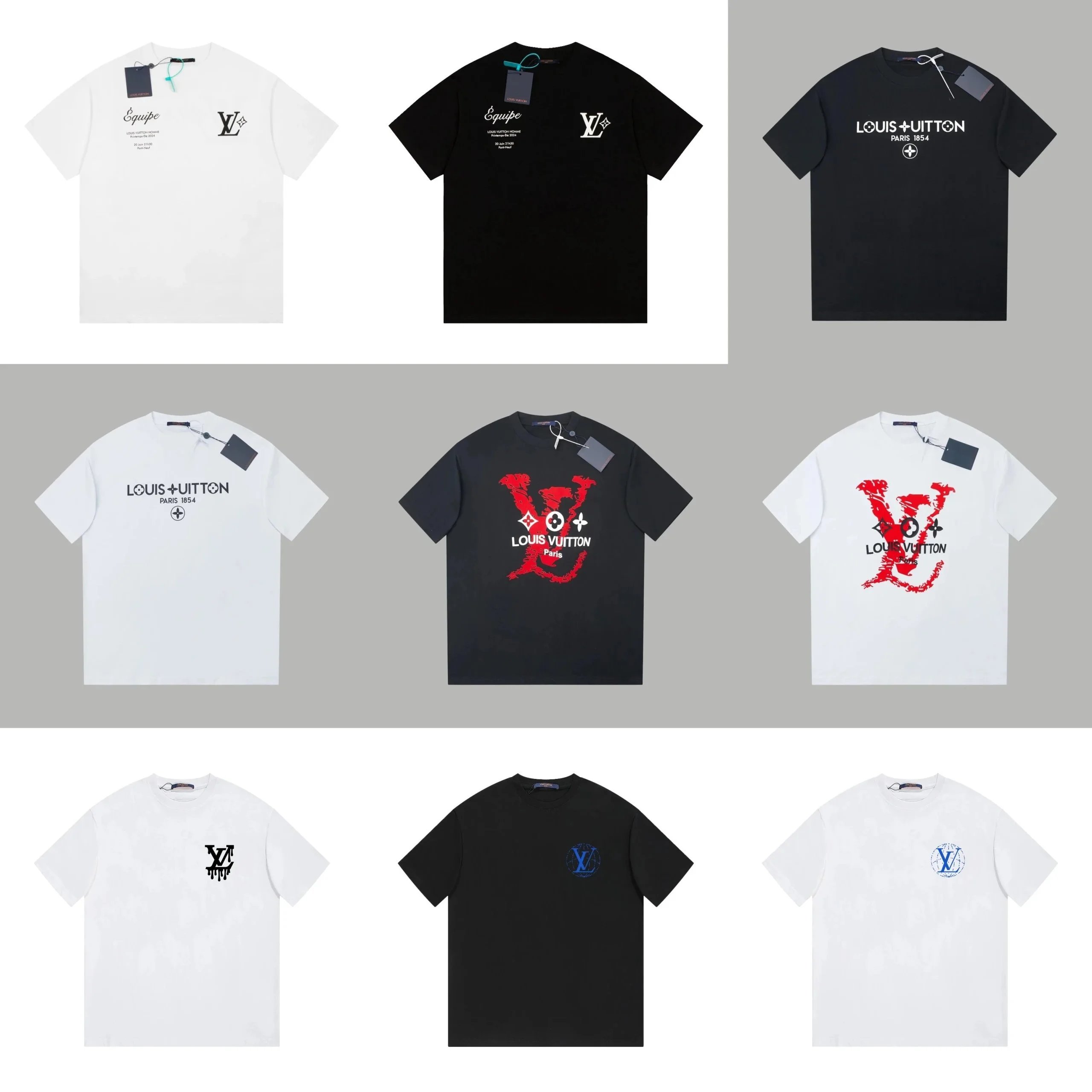 Louis Vuitton LV Graffiti Print T-Shirt Black Red