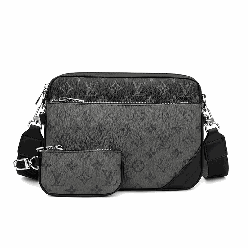 Louis Vuitton Monogram Eclipse Canvas Shoulder Bag with Pouch