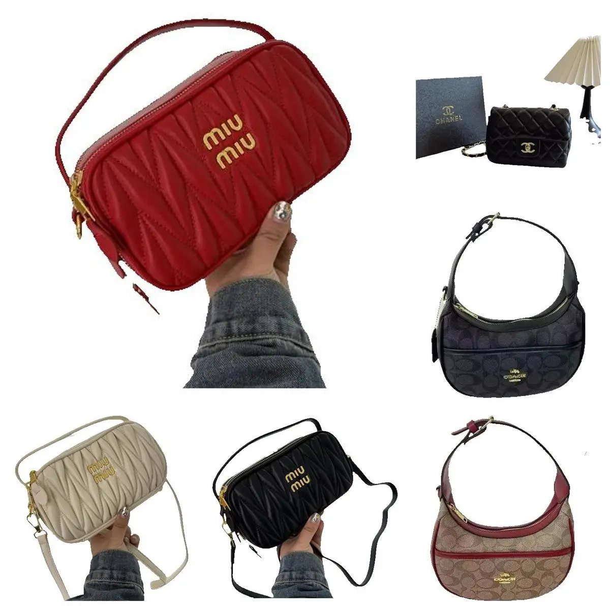 Miu Miu Matelassé Mini Shoulder Bag - Red Quilted Logo