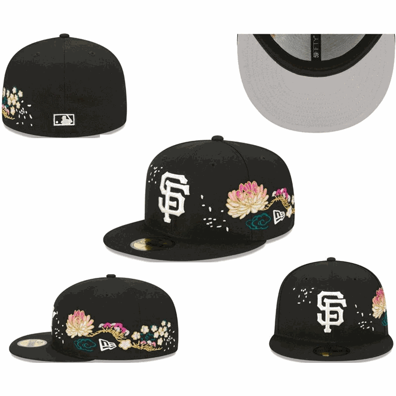 New Era 59FIFTY San Francisco Giants Black Floral Embroidery Cap