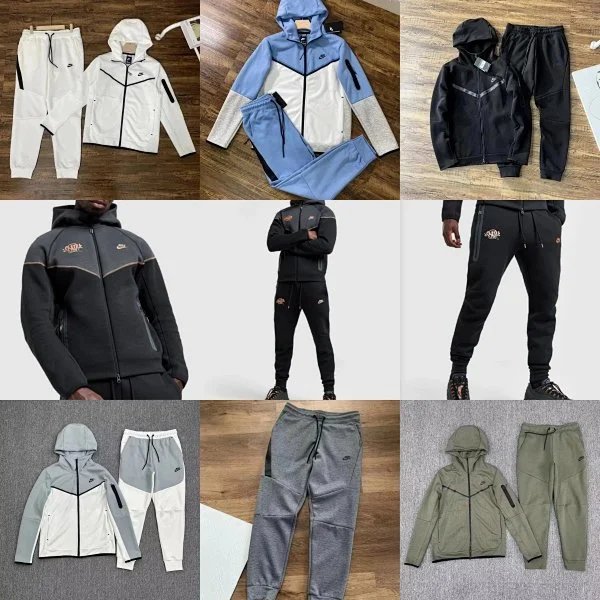 Nike Tech Fleece Windrunner Hoodie and Joggers Set - Black