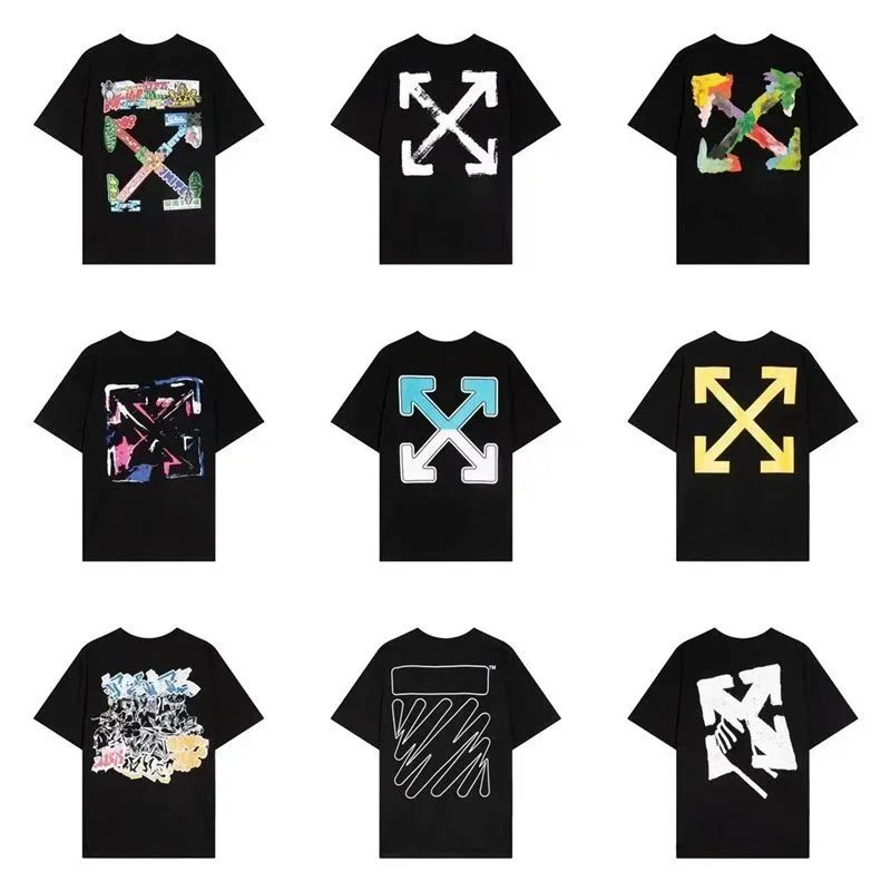 Off-White Diag Arrow Graphic T-Shirt Black Multi-Color Print