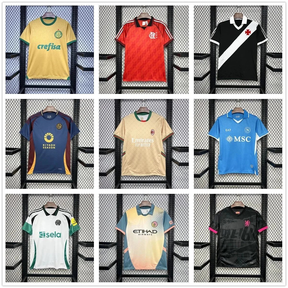 Palmeiras 2023 Home Jersey Yellow Green Crefisa Sponsor