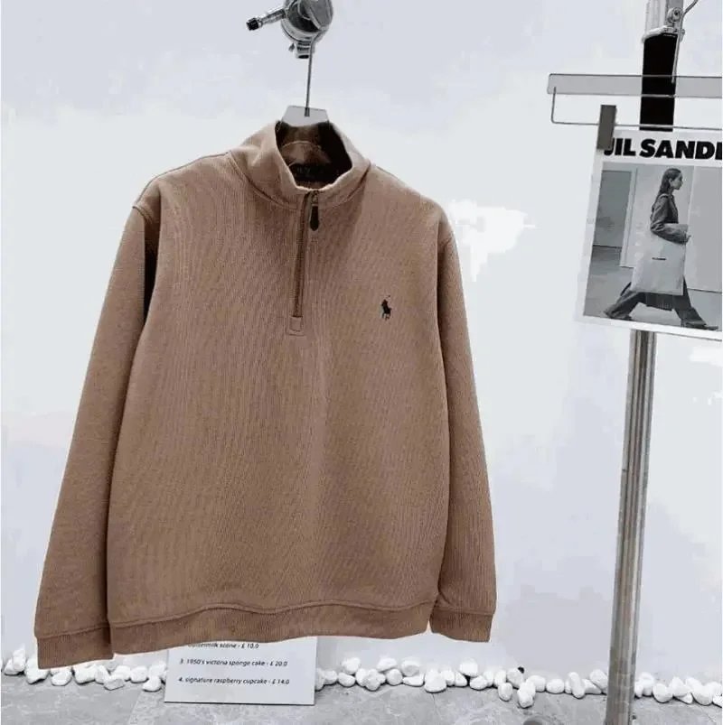 Polo Ralph Lauren Ribbed Half-Zip Sweater Camel